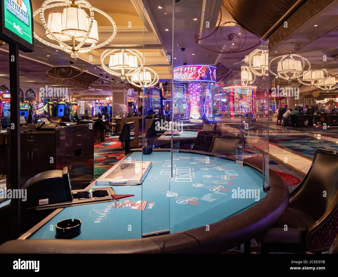 Las Vegas, JUN 30, 2020 -Interior view of the Bellagio Hotel and Casino Stock Photo