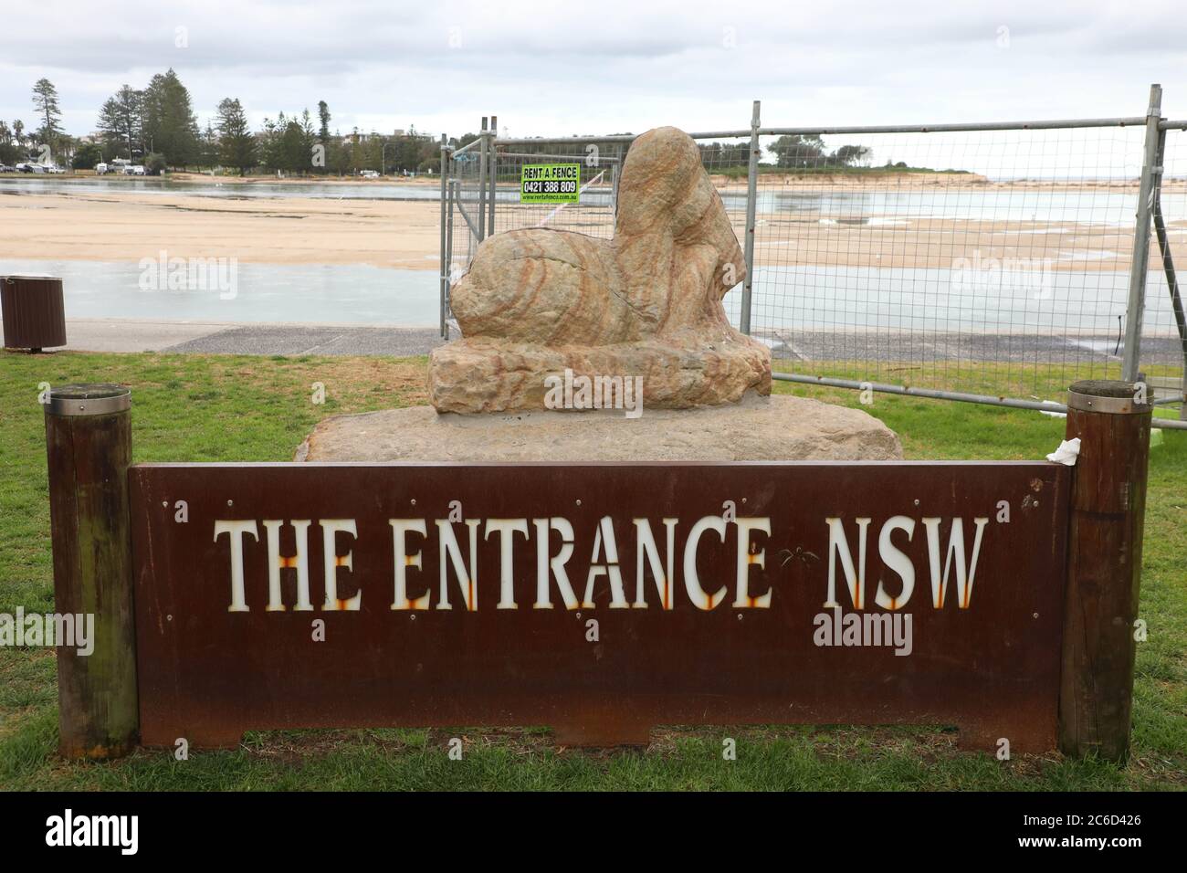 Pelican statue at The Entrance, Central Coast, NSW, Australia Stock Photo