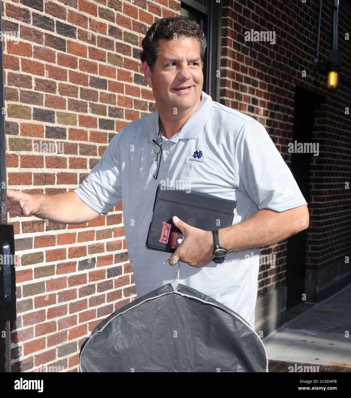 Manhattan, United States Of America. 10th Oct, 2011. NEW YORK, NY - OCTOBER 10: Television and radio host Mike Golic is seen arriving at the 'Late Show With David Letterman' at the Ed Sullivan Theater on October 10, 2011 in New York City. People: Mike Golic Credit: Storms Media Group/Alamy Live News Stock Photo