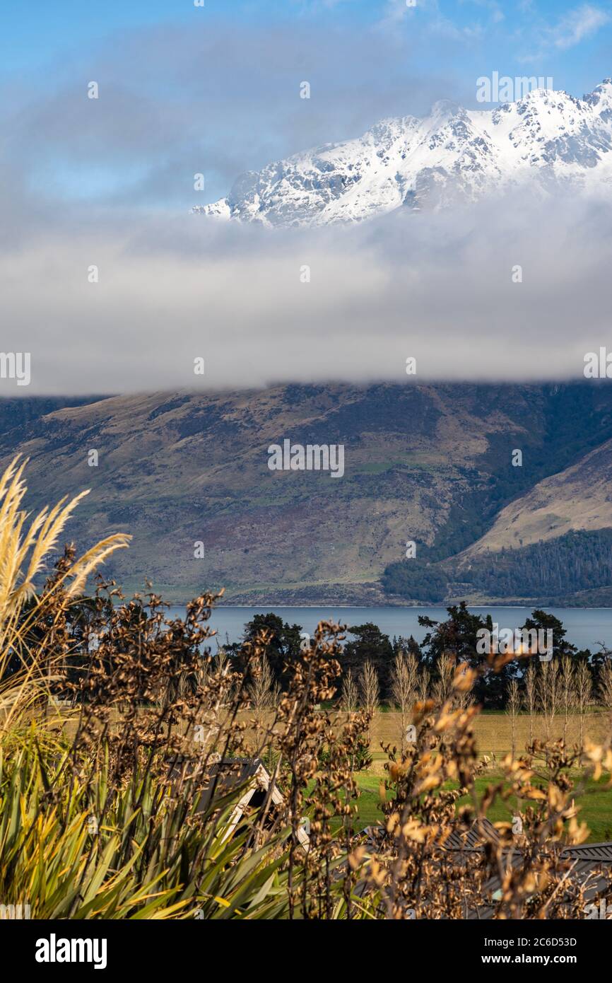 Scenic shot of New Zealand farmland Stock Photo