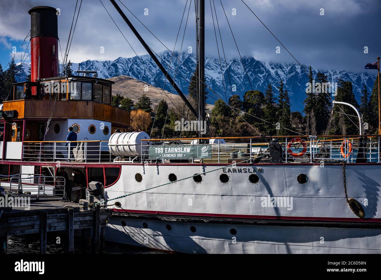 The TSS Earnslaw is a 1912 Edwardian vintage twin screw steamer plying