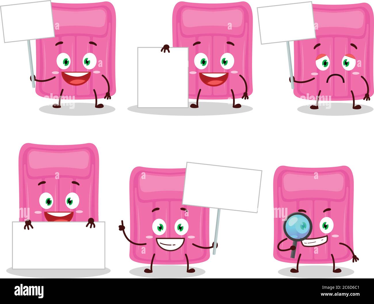 Air mattress cartoon character bring information board Stock Vector ...