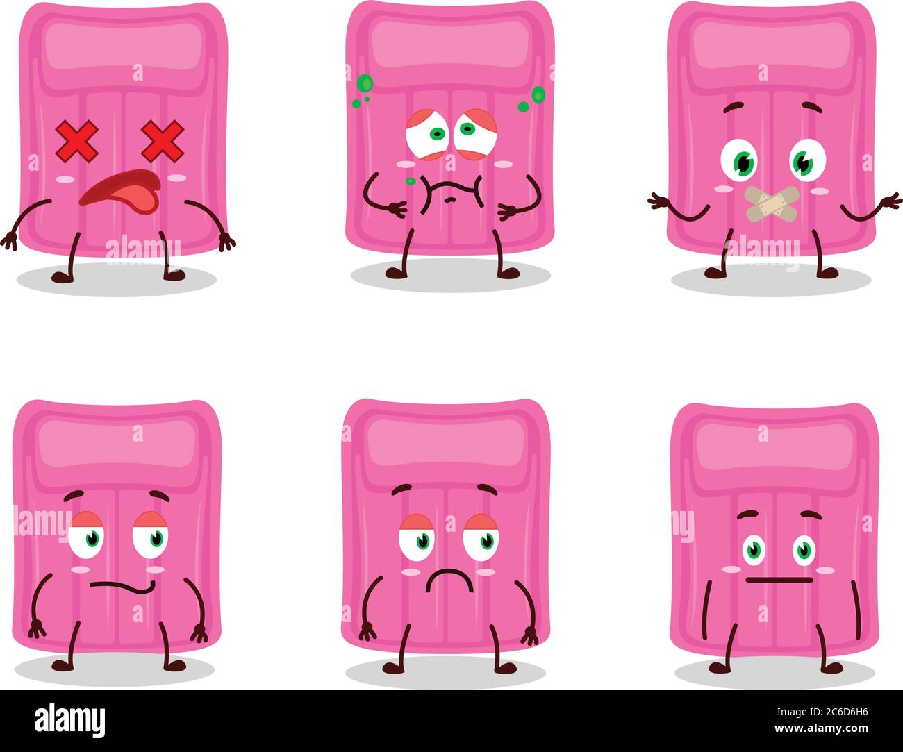 Air mattress cartoon character with nope expression Stock Vector Image ...