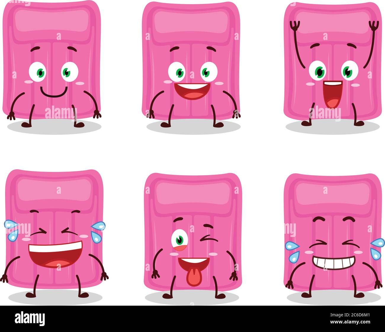 Cartoon character of air mattress with smile expression Stock Vector ...