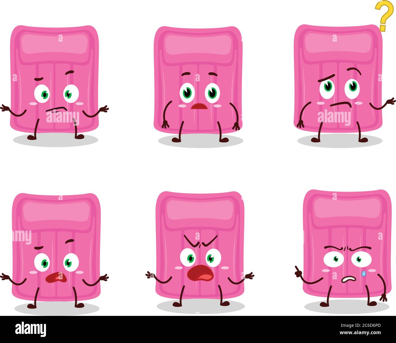 Cartoon character of air mattress with what expression Stock Vector ...