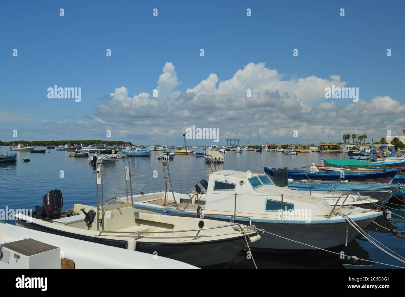 The small bay of Porto Cesareo, in the Puglia region. Stock Photo
