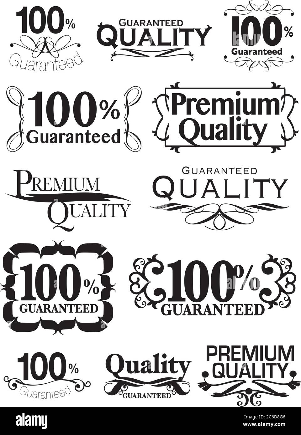 Vector calligraphic design elements and decorations Stock Vector