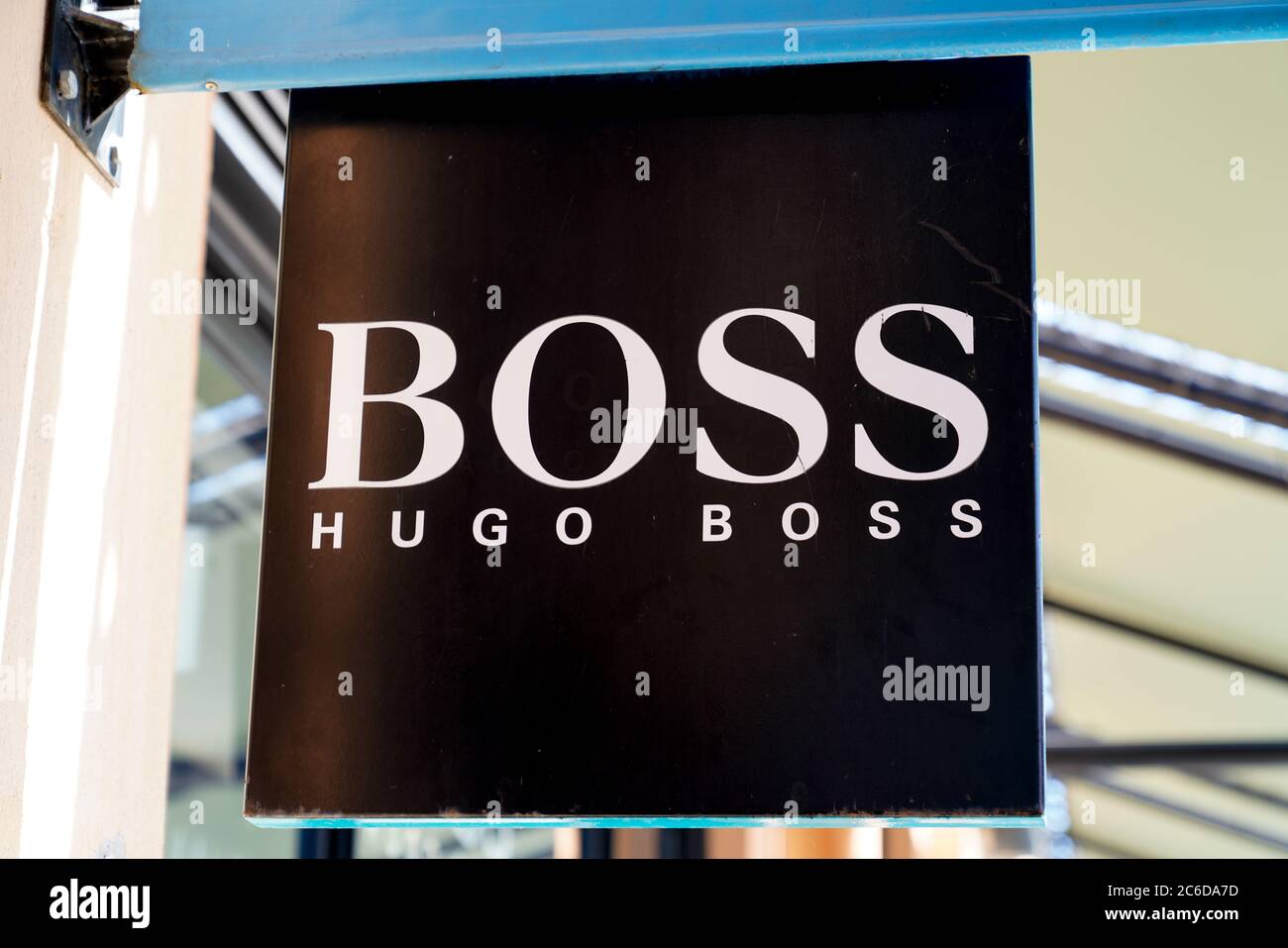 Bordeaux , Aquitaine / France - 07 07 2020 : Hugo Boss logo text sign of  store German luxury fashion style house Stock Photo - Alamy