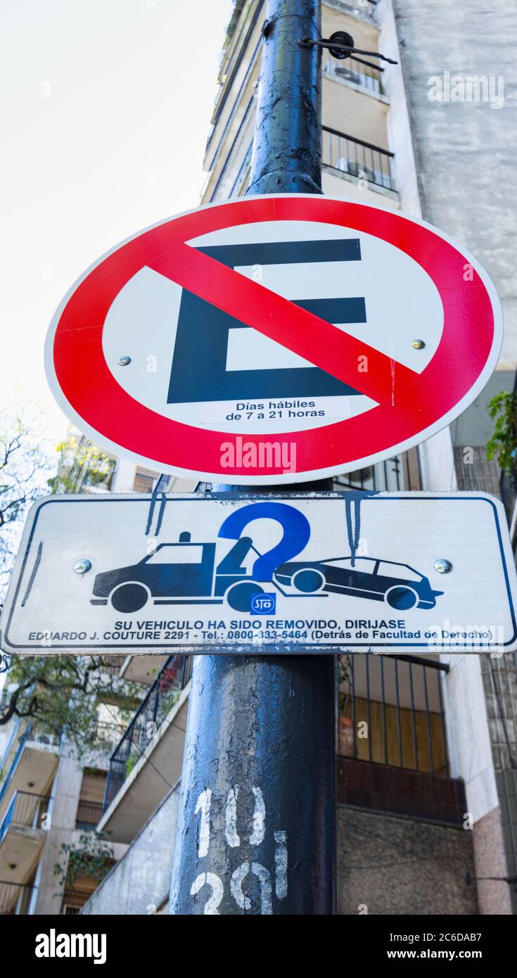 Traffic Sign Recoleta Neighborhood Buenos Aires City Argentina traffic-sign-recoleta-neighborhood-buenos-aires-city-argentina