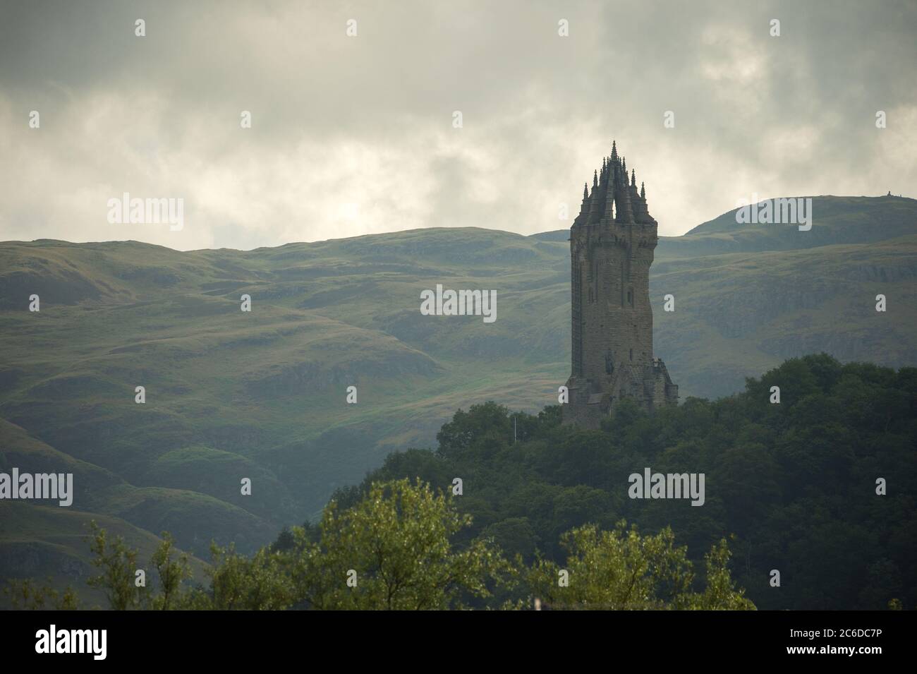 Stirling, Scotland, UK. 9th July, 2020. Pictured: The Wallace Monument. As lockdown eases, Scotlands Tourism industry is looking to open back up for business. Credit: Colin Fisher/Alamy Live News Stock Photo