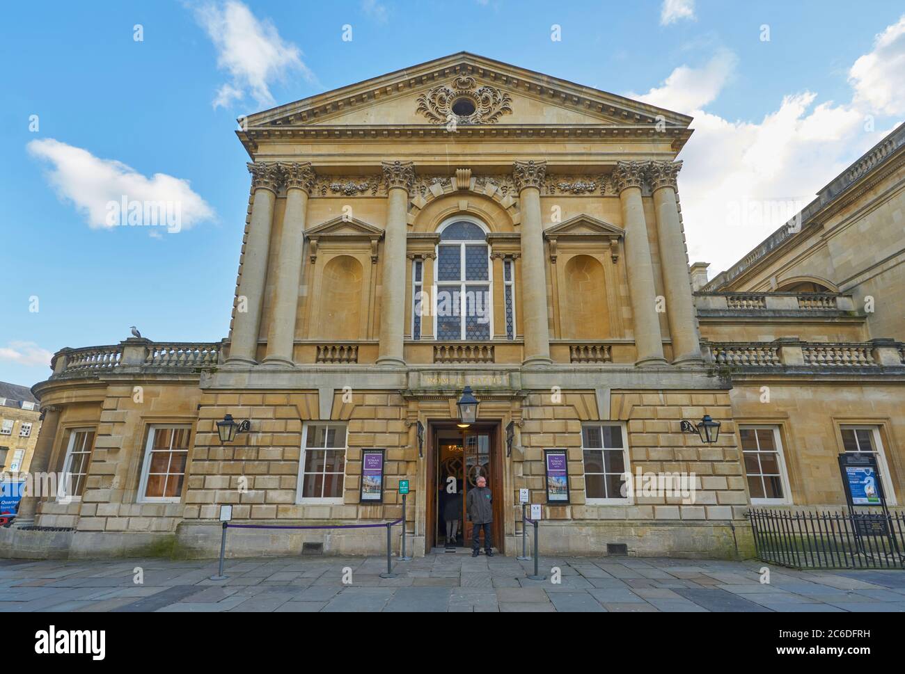 the roman baths in bath Stock Photo