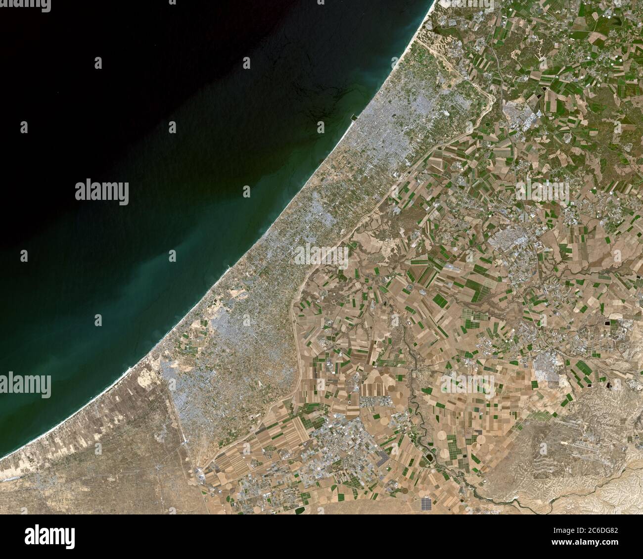 Gaza from space Stock Photo