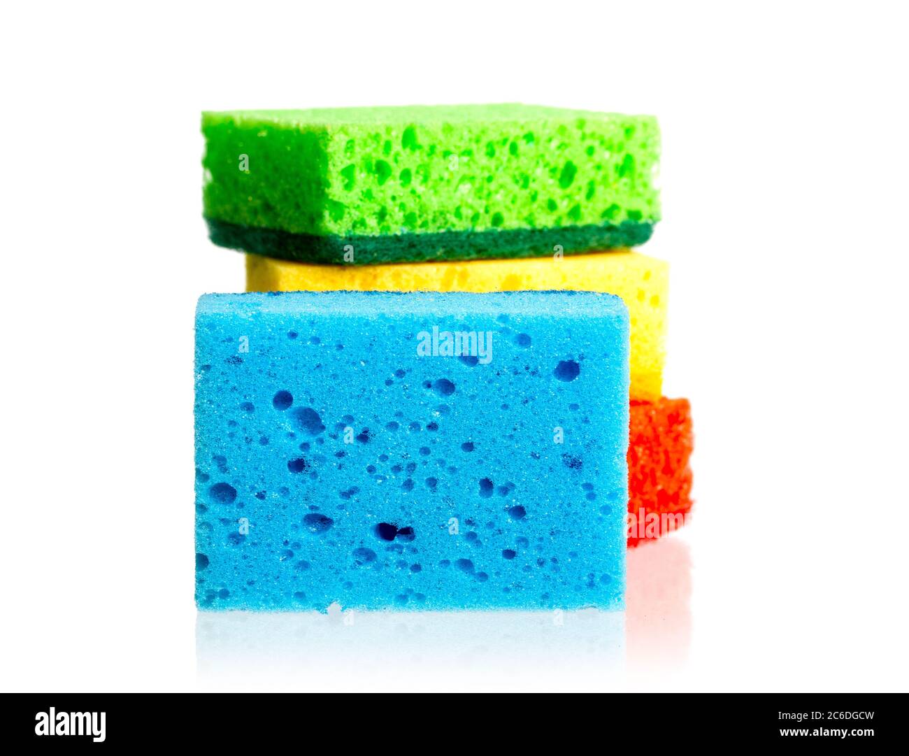 several kitchen sponges Stock Photo