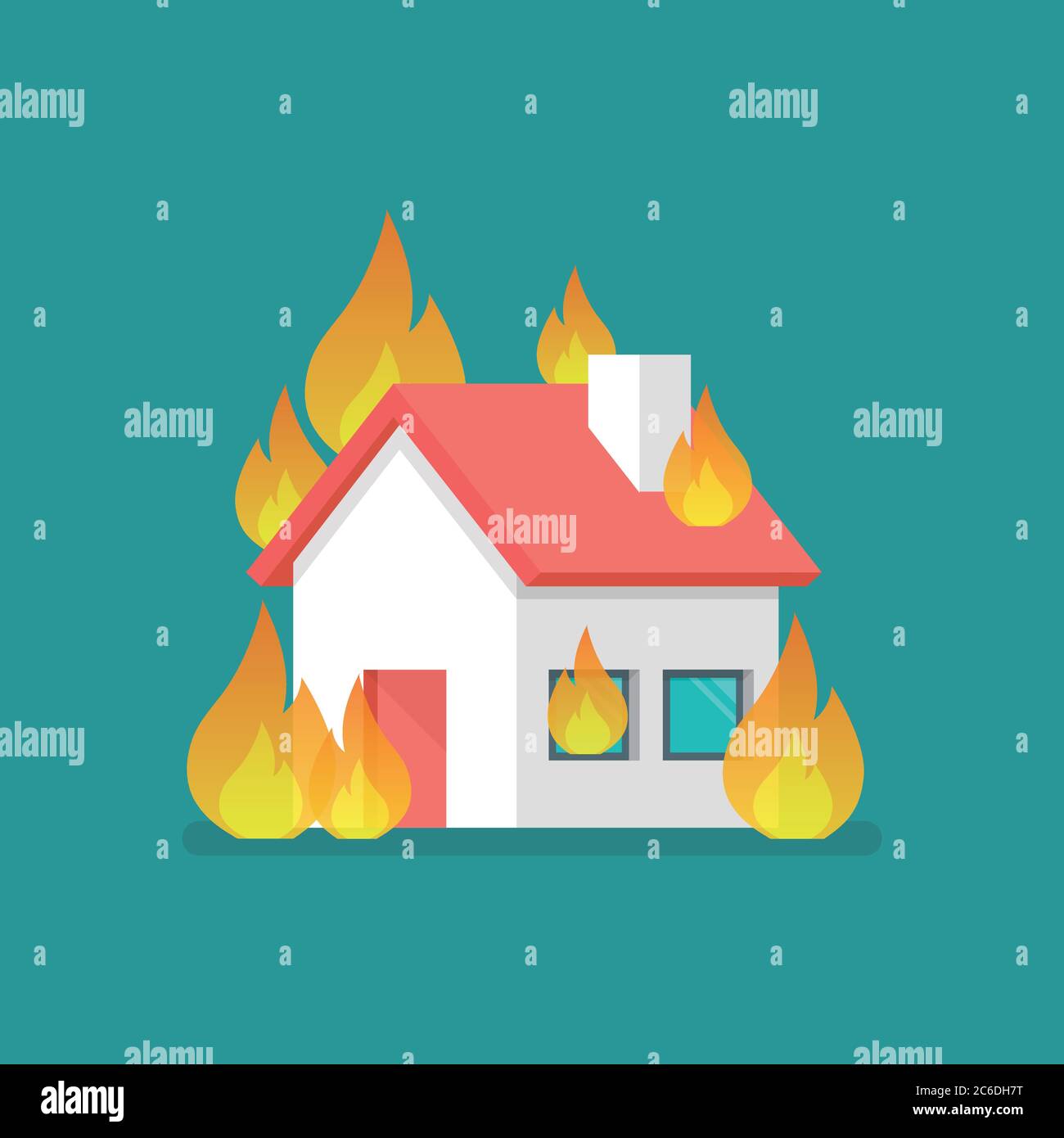 dreaming burning house