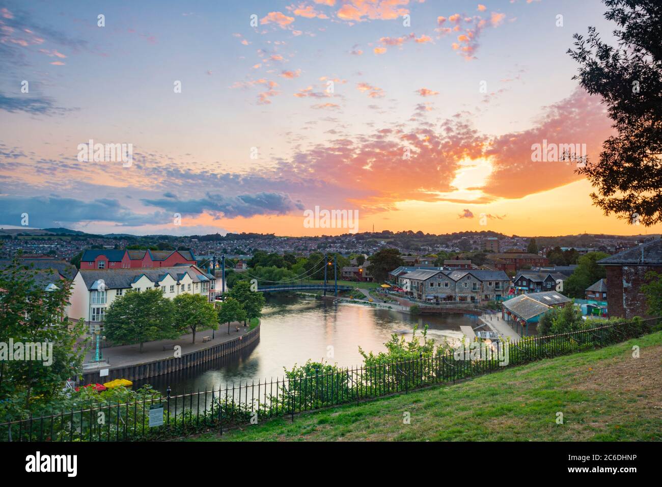 Sunset Over Exeter Quay - Devon, England Stock Photo