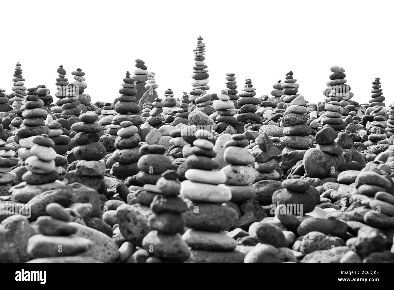 Abstract meditation stones Black and White Stock Photos & Images - Alamy