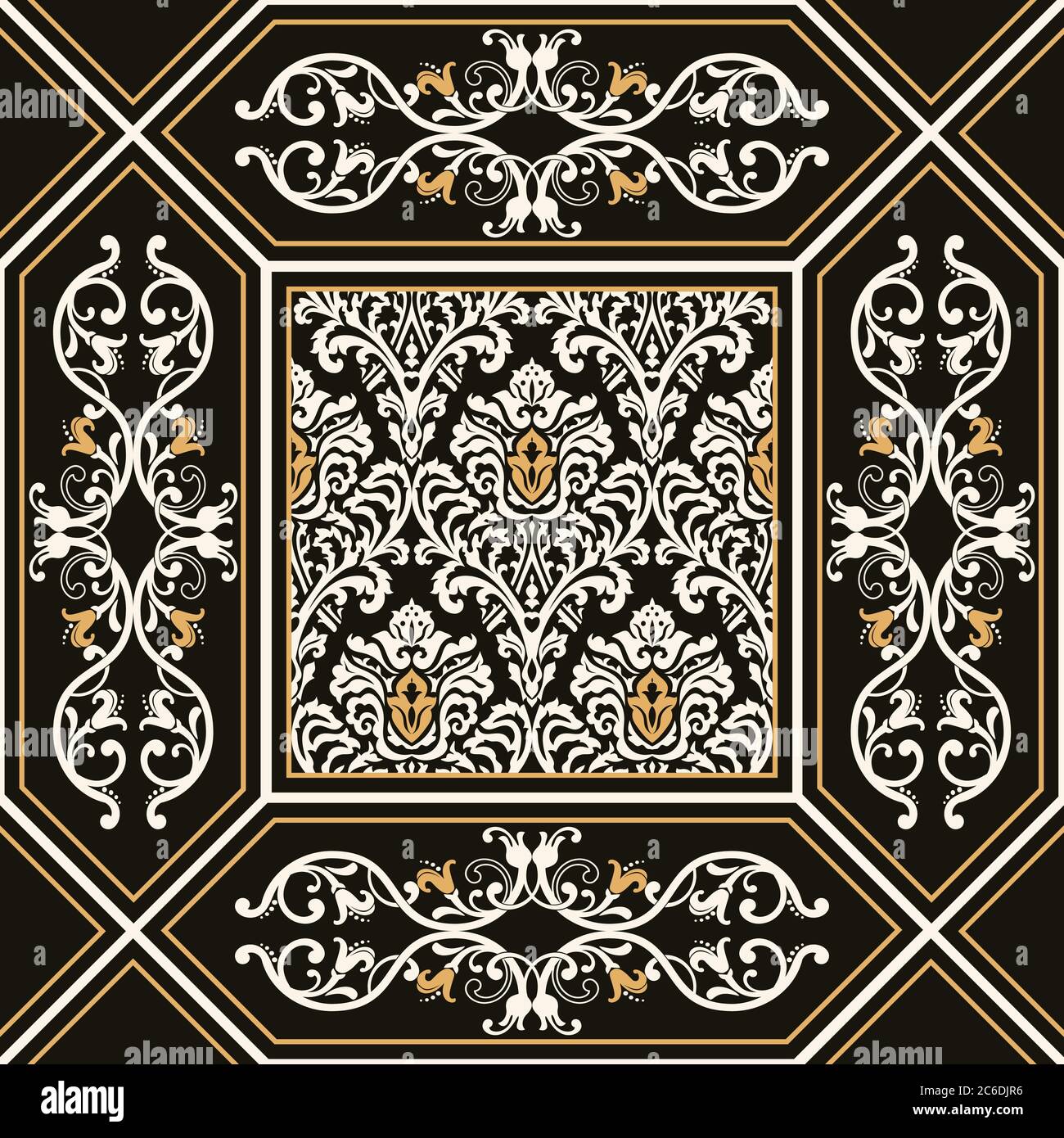 Removable Wallpaper 9ft x 2ft  Spanish Tiles Coloring Book Style Tile  Geometric Black White Geo Color Traditional Custom Prepasted Wallpaper by  Spoonflower  Walmartcom