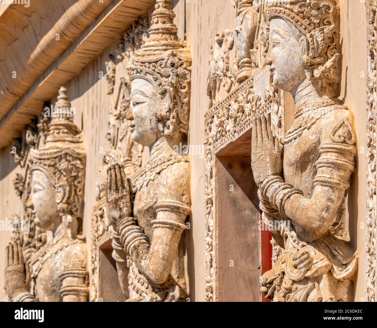 Detail of the ho trai (Library) of Wat Phra Singh in Chiang Mai Stock Photo