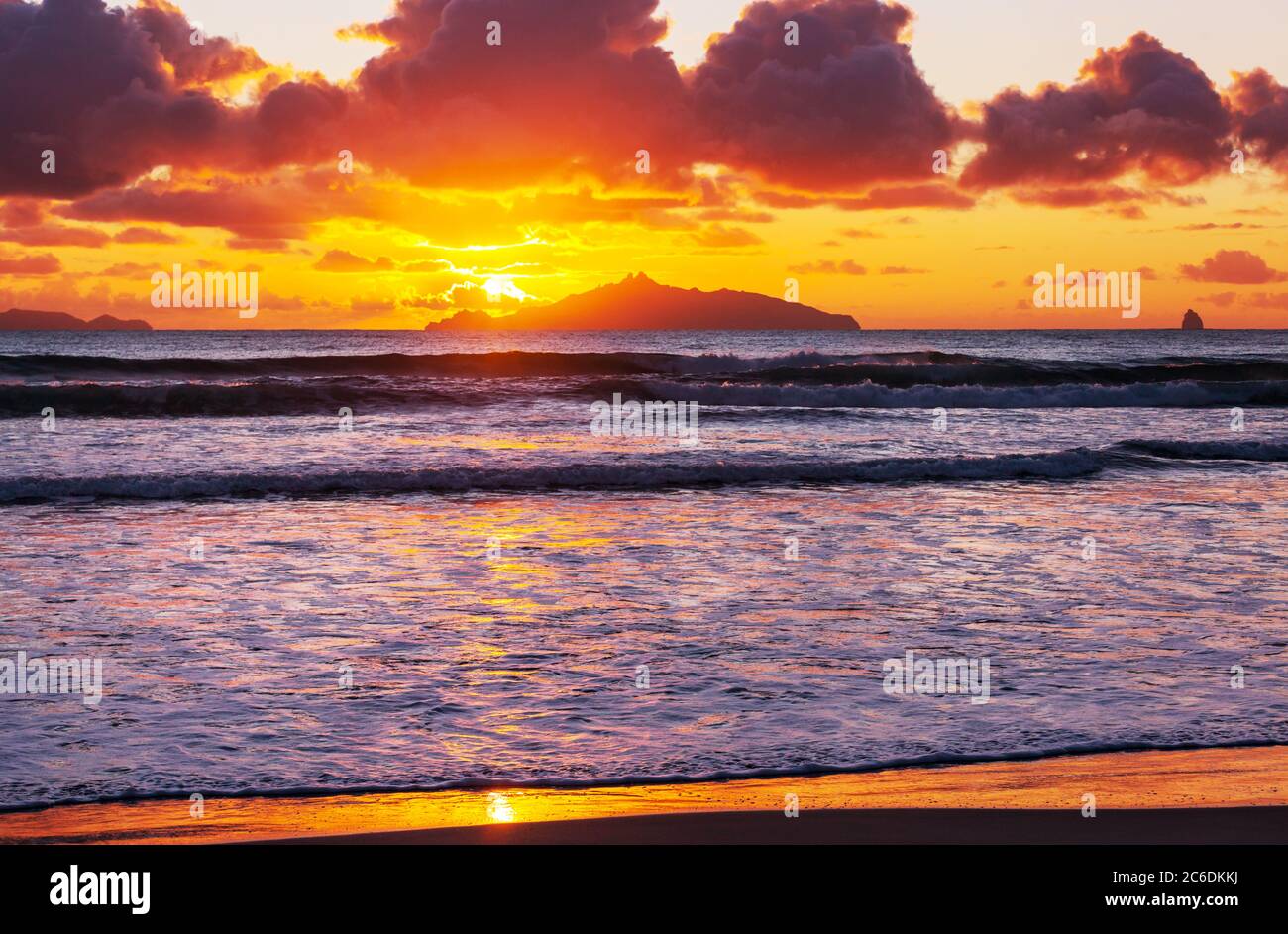 photo Wallpaper Sunset Beautiful Ocean Beach https www alamy com beautiful sunset at the ocean beach new zealand inspiring natural and travel background image365406486 html