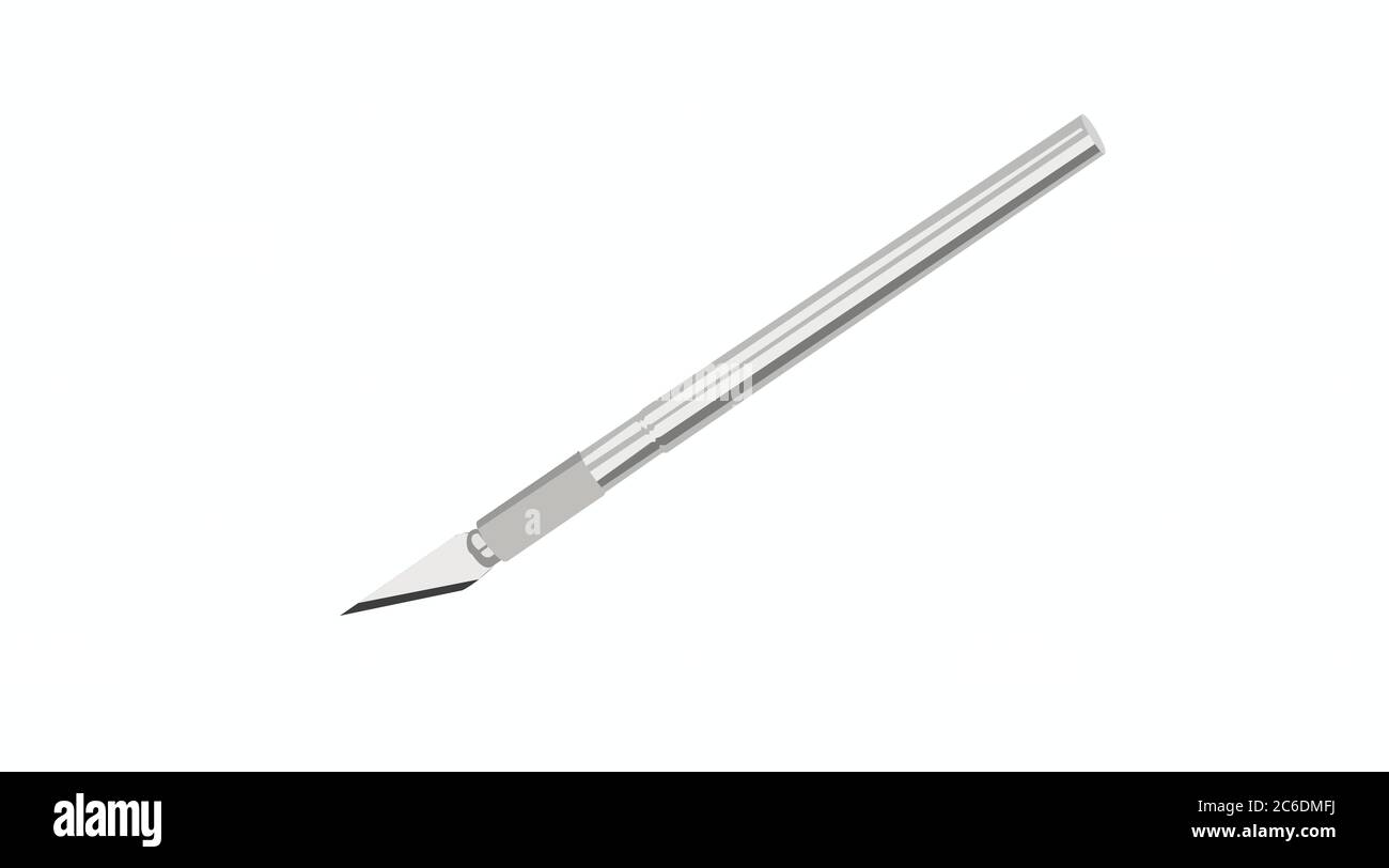 Vector Isolated Illustration of a Scalpel Stock Vector Image & Art Alamy
