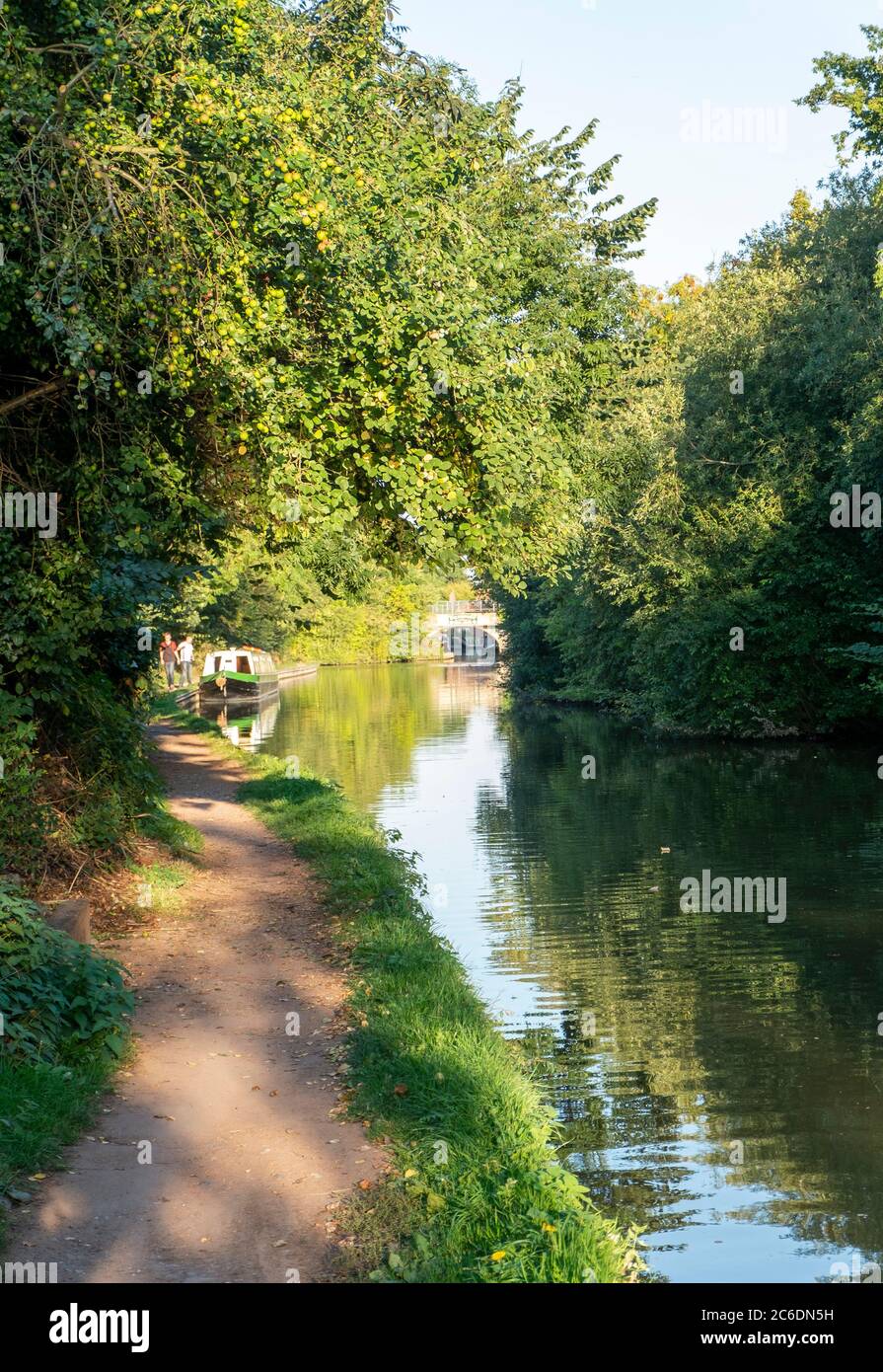 Towpath Canal and towpath Stock Photo - Alamy