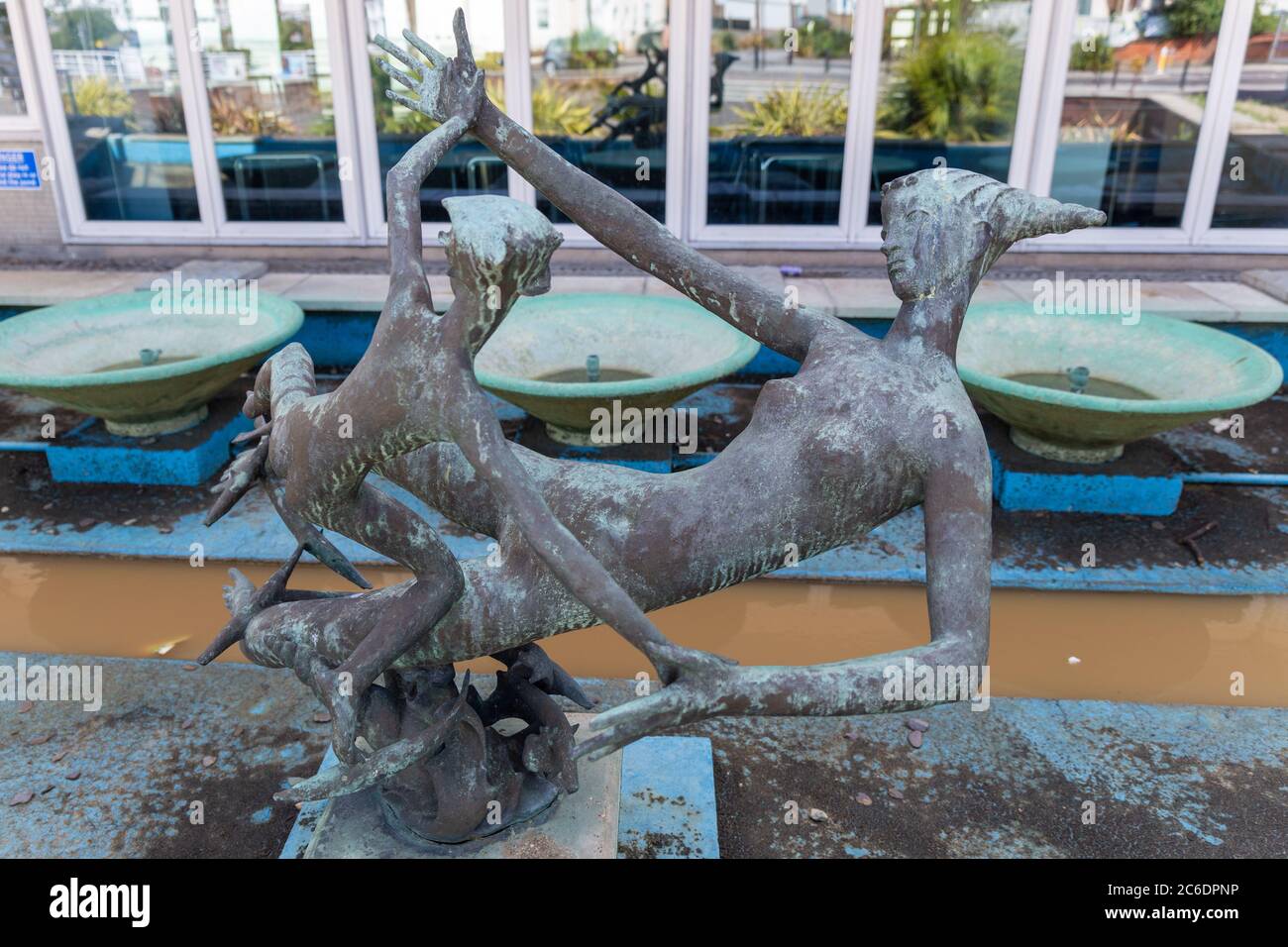 Statue, sculpture, Cliffs Pavilion, SouthendonSea, UK, July 2020
