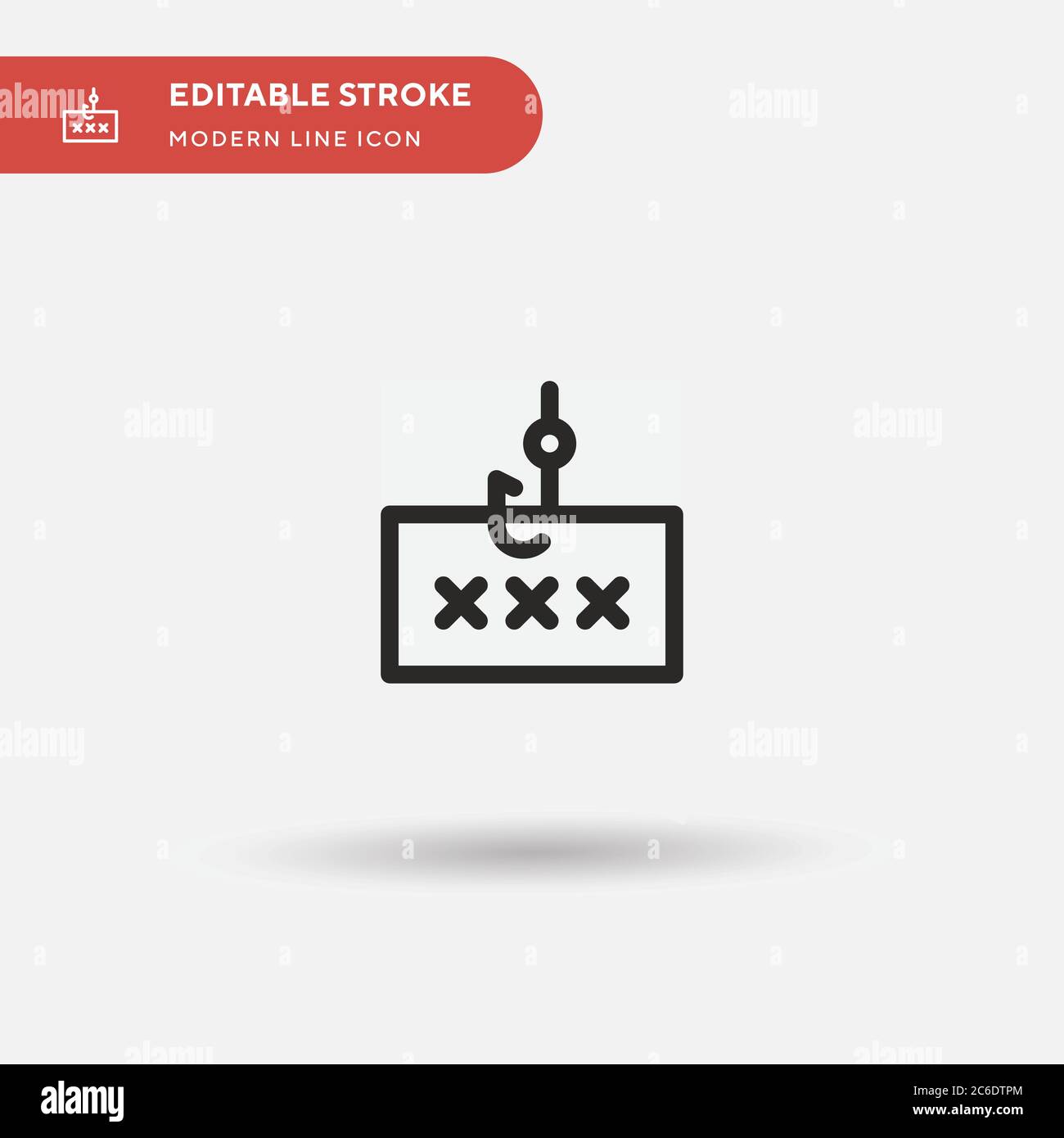 Phishing Simple vector icon. Illustration symbol design template for ...