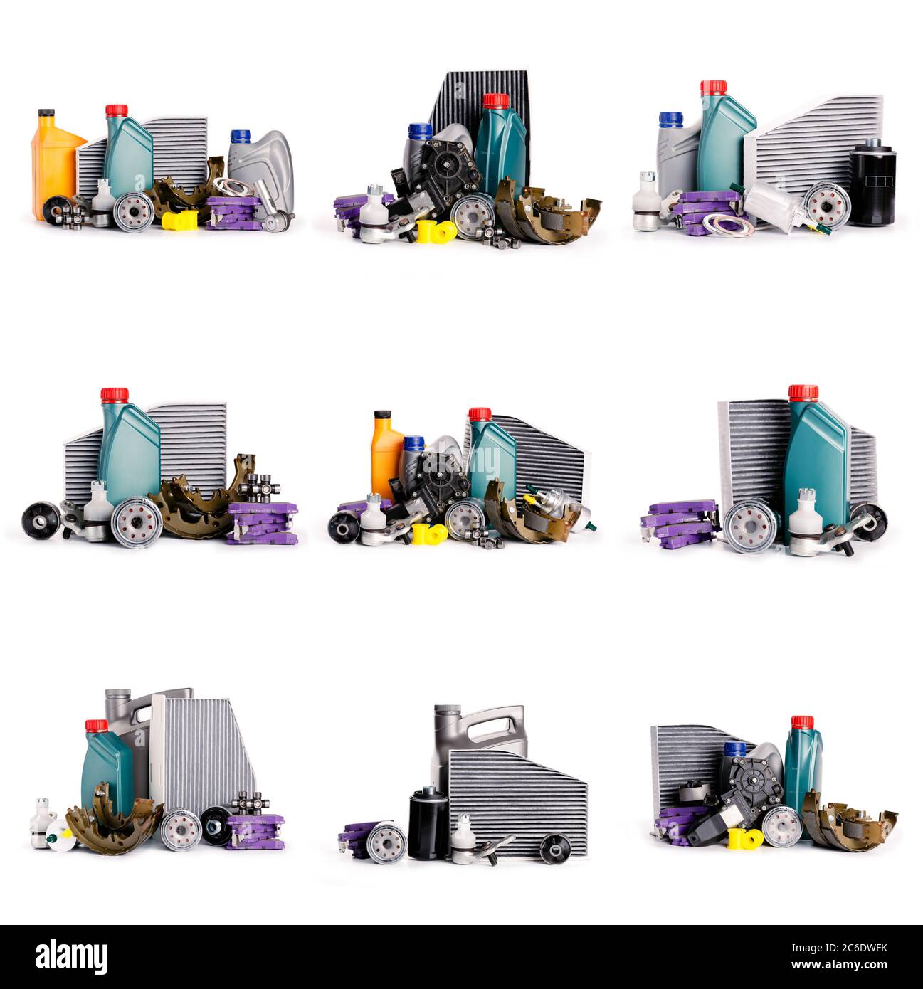 Car inspection, spare parts, car accessories, air filters, brake disc