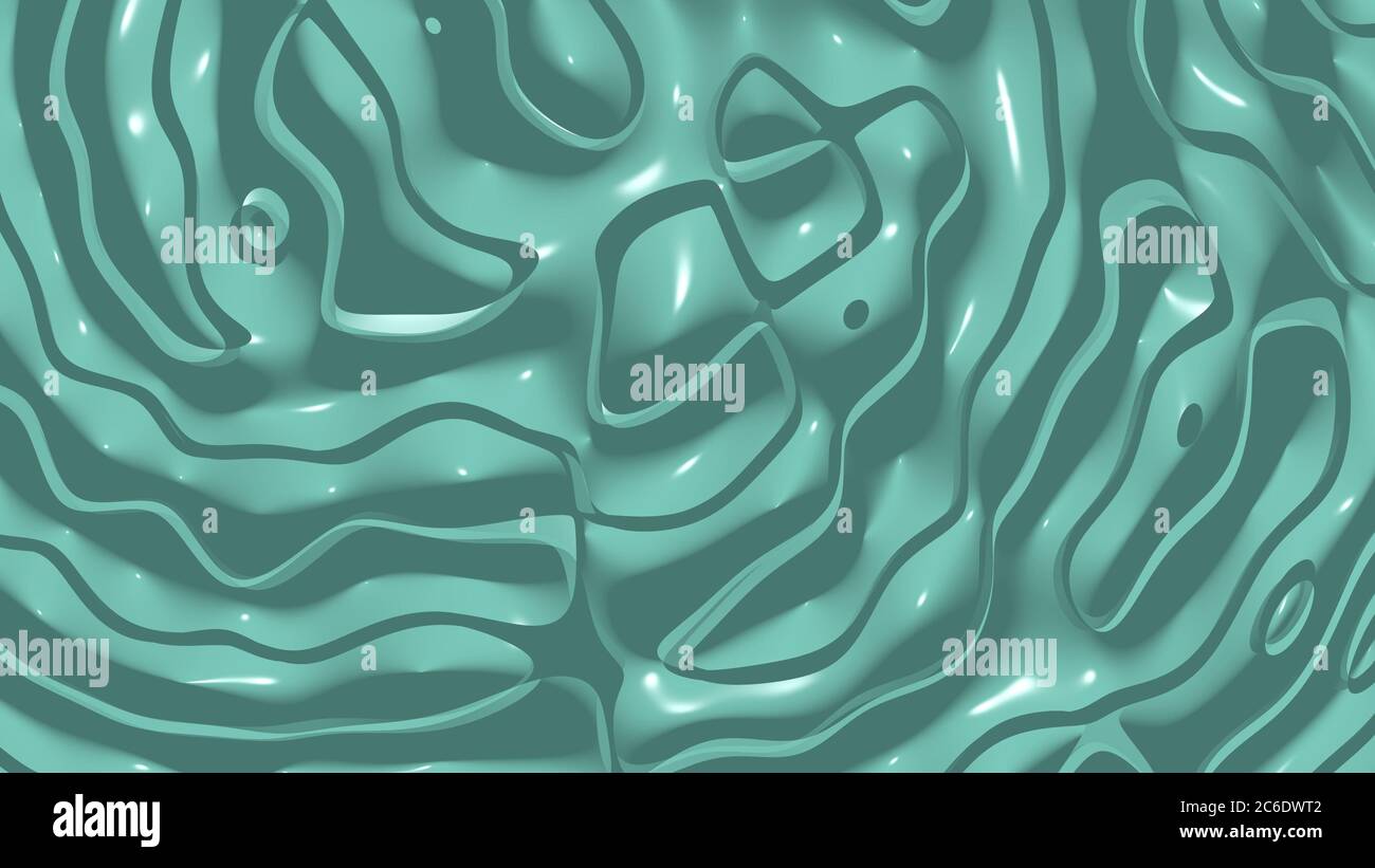 Uniform 3D abstract background of simple patterns of Zomp color with