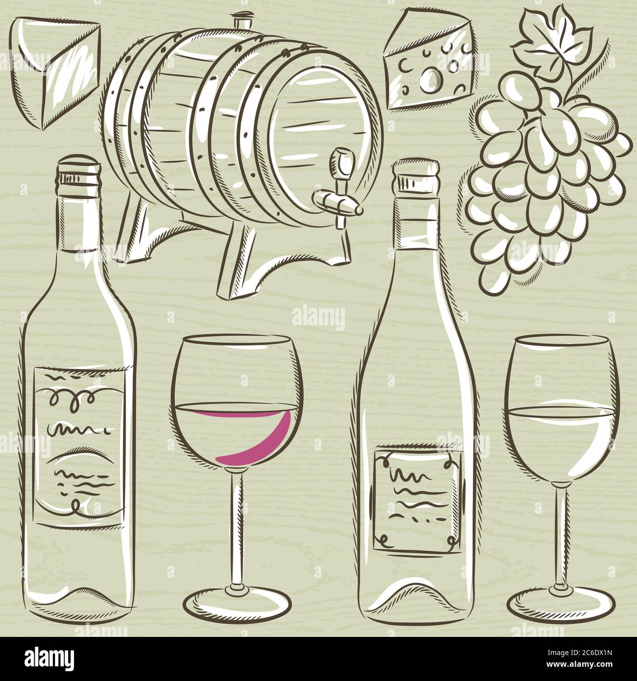 Wine barrel vector Stock Vector Images - Alamy