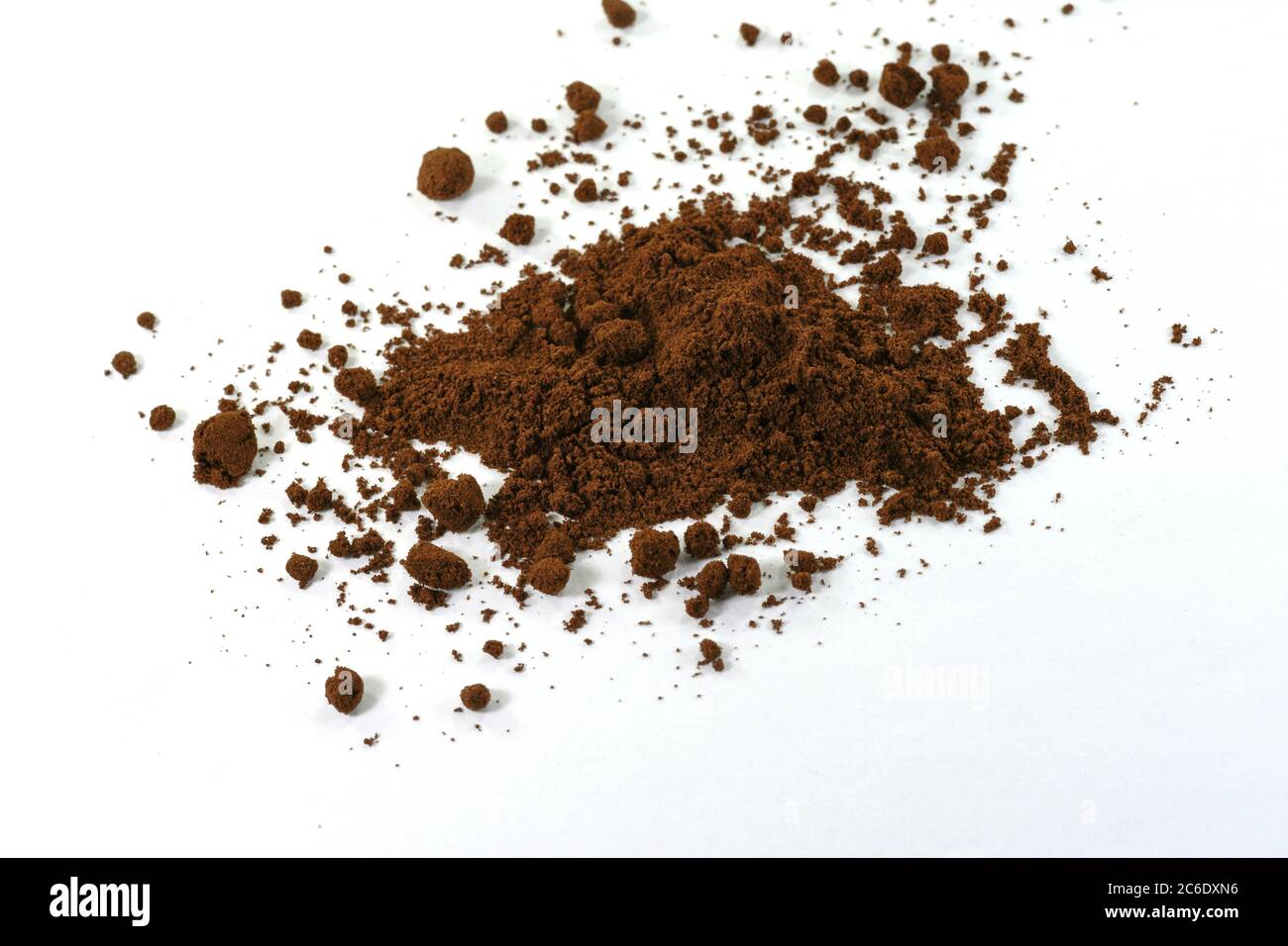 Pile of fresh ground coffee powder isolated on white Stock Photo Alamy