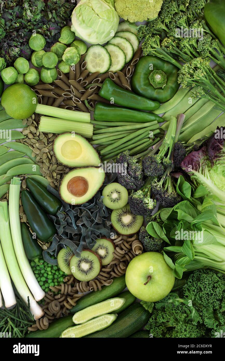 Low glycemic food for a healthy diabetic diet with plant based green