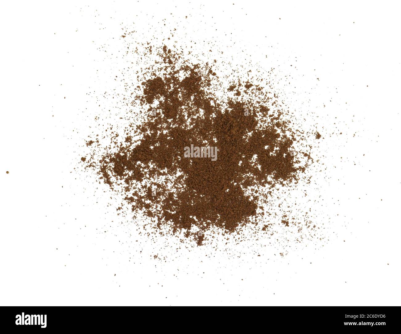 Pile of fresh ground coffee powder isolated on white Stock Photo Alamy