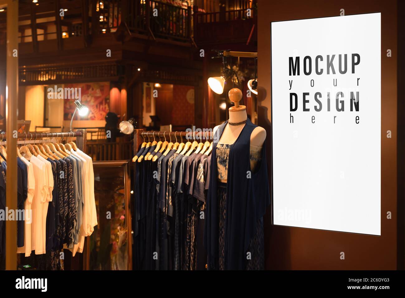 Download Clothing Store Advertisement Billboard Mockup On Bus Stop 3d Rendering Stock Photo Alamy
