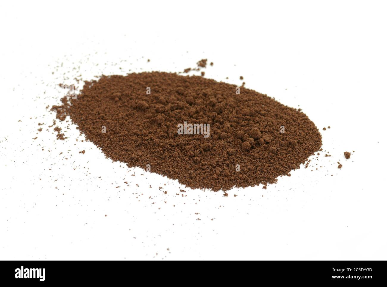 Pile of fresh ground coffee powder isolated on white Stock Photo Alamy