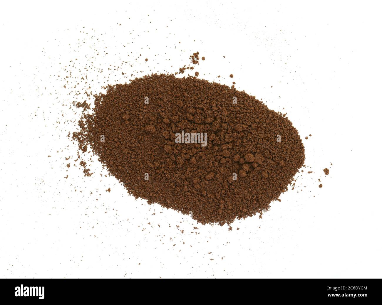 Pile of fresh ground coffee powder isolated on white Stock Photo Alamy