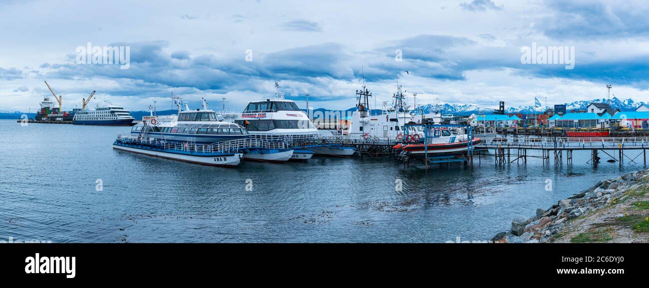 Harbour, Ushuaia city, Tierra del Fuego archipelago, Argentina, South