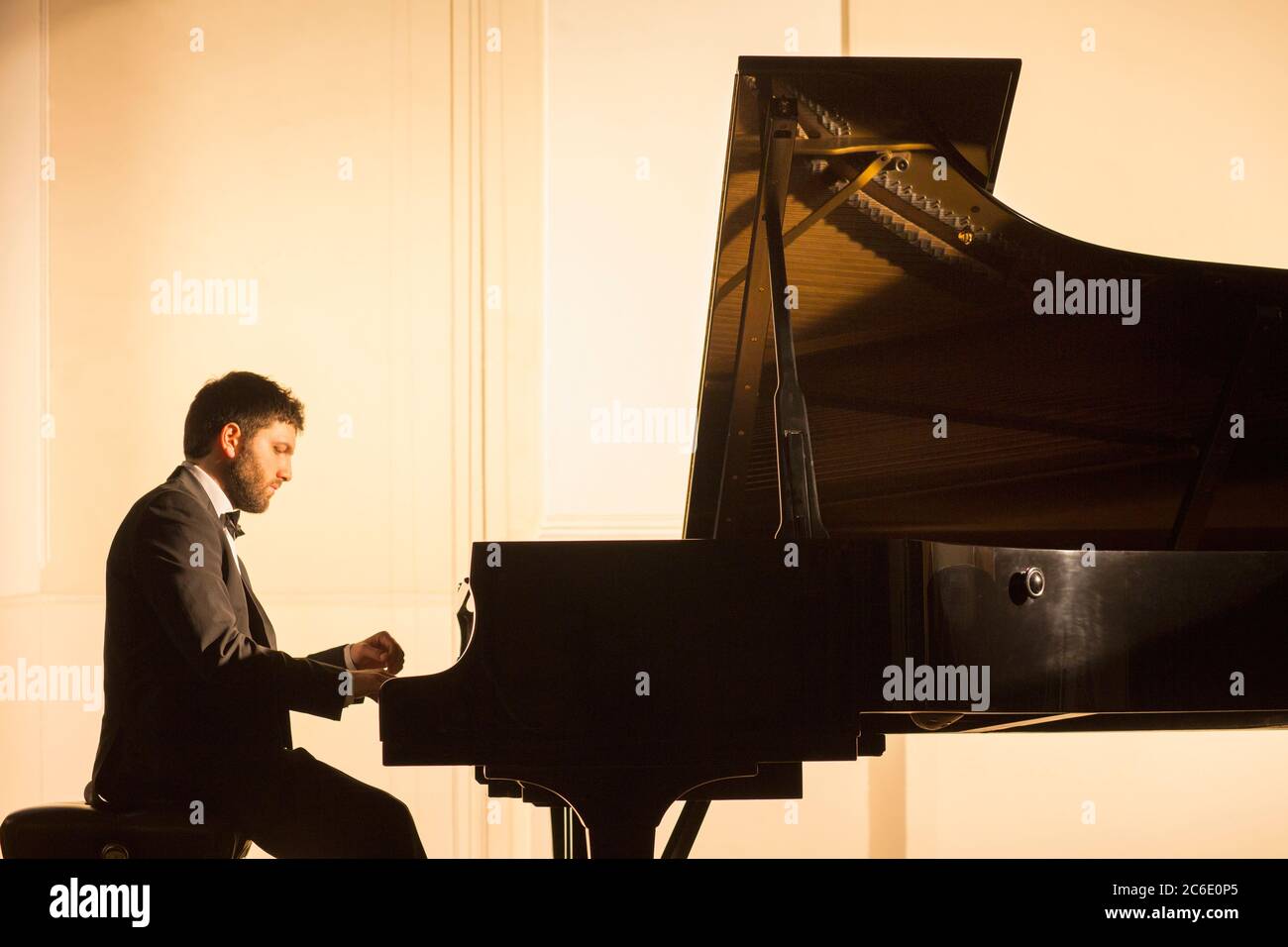 Pianist performing Stock Photo