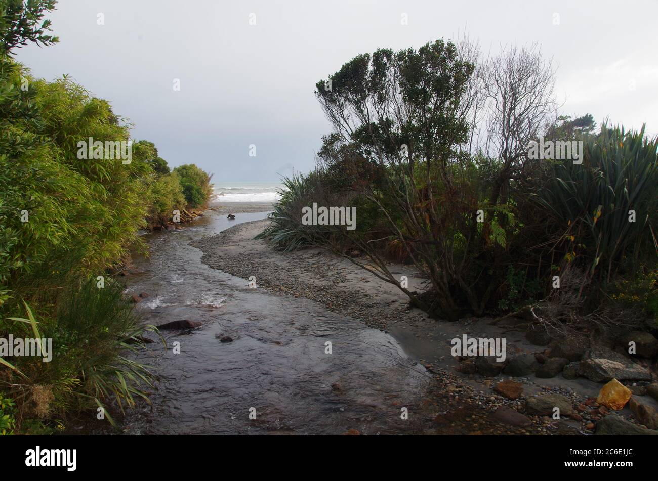 Alternative Te Araroa Trail route. Granity. South Island. New Zealand Stock Photo