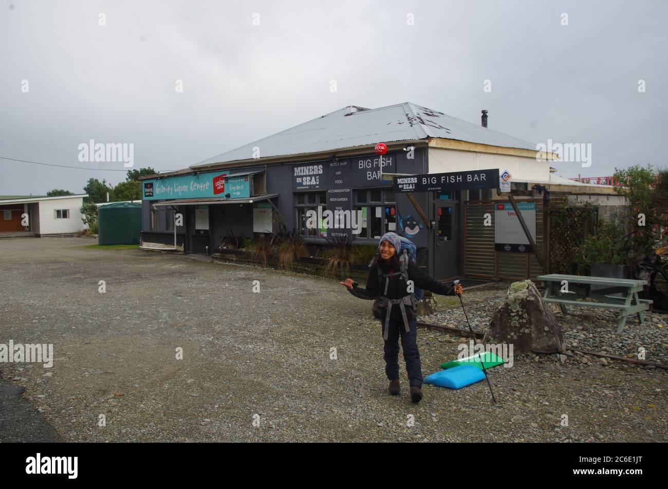 Alternative Te Araroa Trail route. Granity. South Island. New Zealand Stock Photo