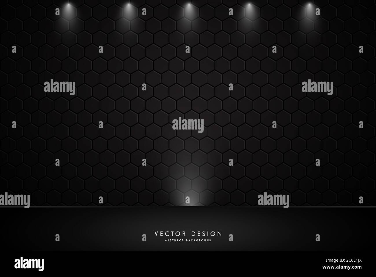 Metal background.Studio backdrop with spotlight and polygon wall