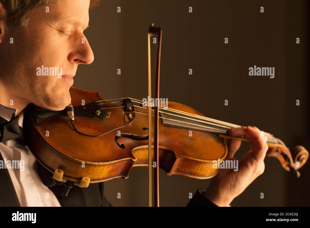 Violinist performing Stock Photo