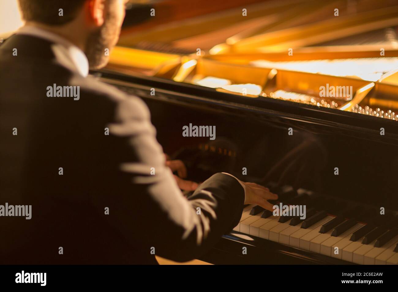 Pianist performing Stock Photo