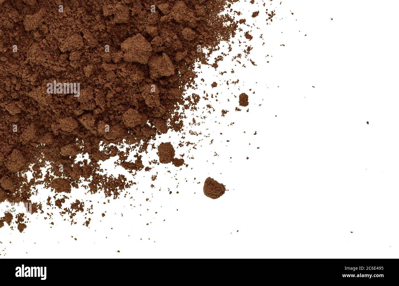 Pile of fresh ground coffee powder isolated on white Stock Photo Alamy
