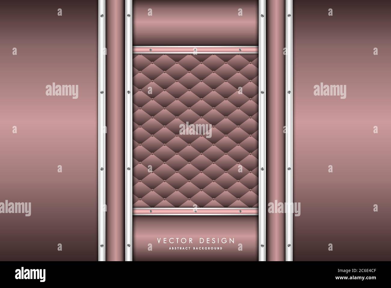 Metallic Background Elegant Of Pink And Silver Metal With Upholstery Modern Design Luxury For Wedding Invitation Or Greeting Card Stock Vector Image Art Alamy