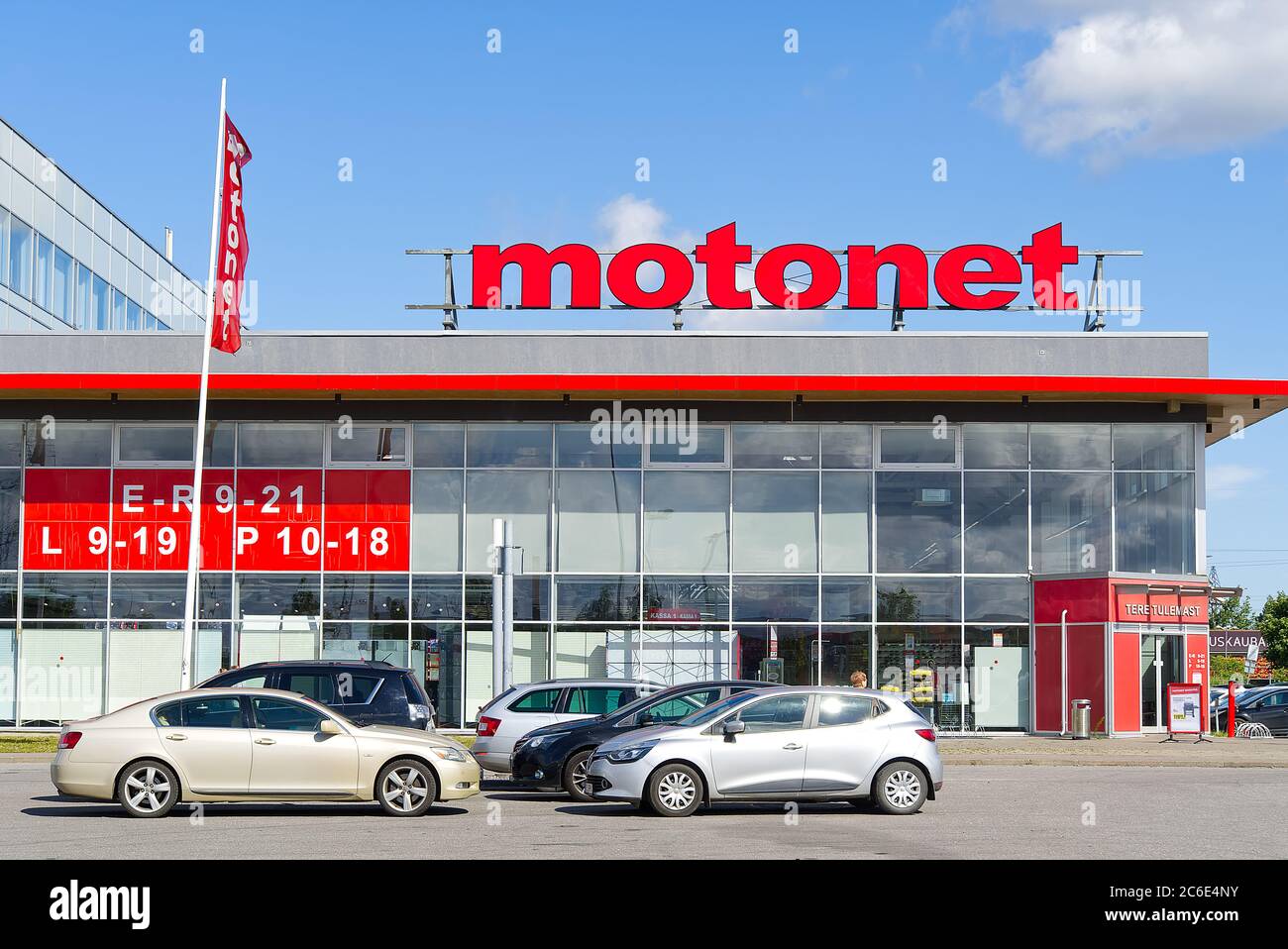 Tallinn, Estonia - 8.07.2020: Motonet company store in Tallinn city. The  Motonet is a large chain retailer of auto and motor goods in Scandinavia  Stock Photo - Alamy