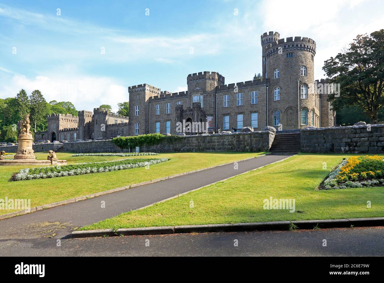 View of Cyfarthfa Castle in Merthyr Tydfil Stock Photo
