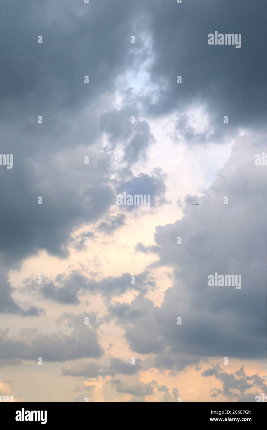 A Cloudy Morning Sky Stock Photo