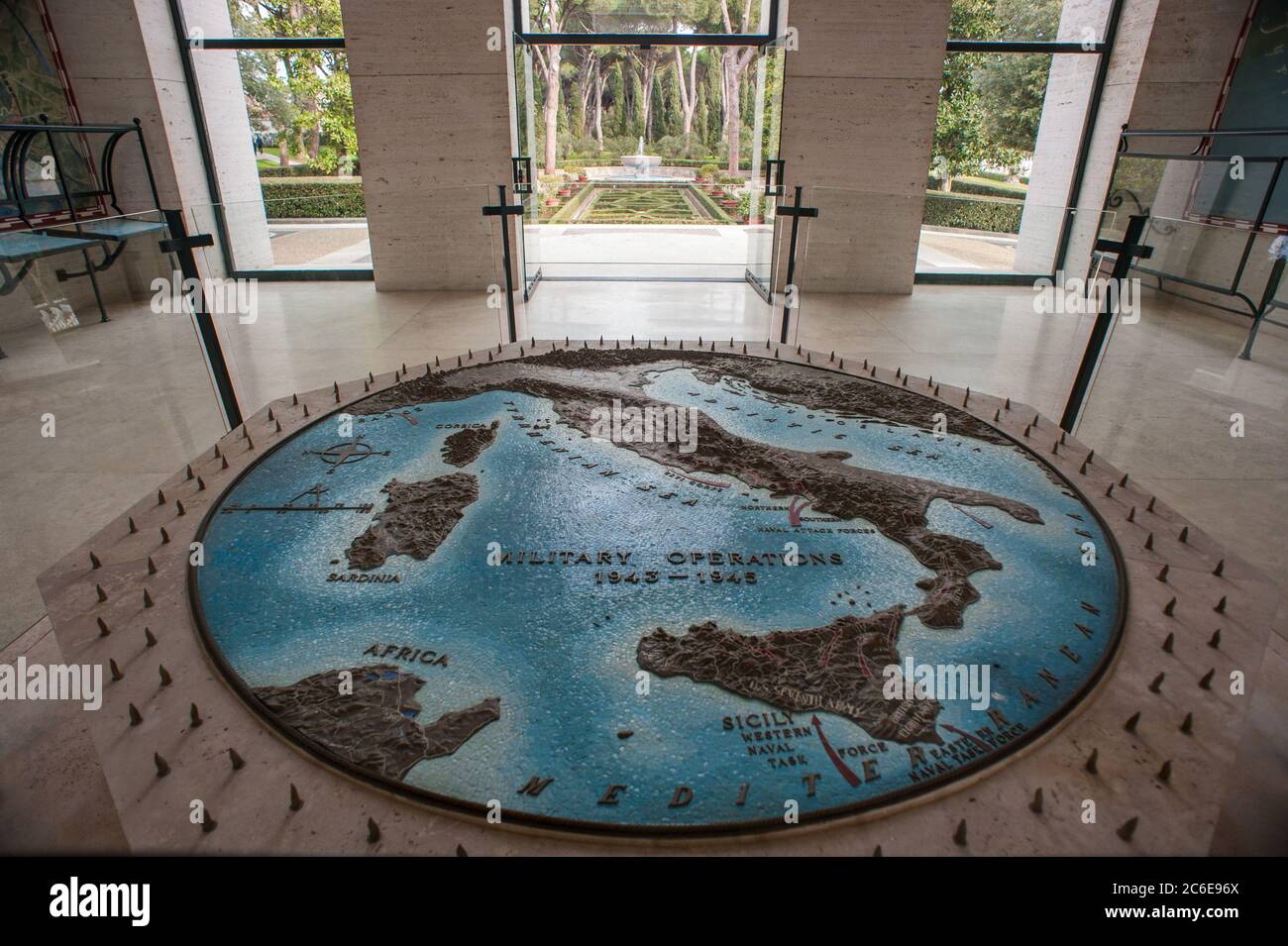 Nettuno, Rome Italy: Sicily-Rome American Cemetery, 73rd Anniversary of the landing of Anzio in 1944. © Andrea Sabbadini Stock Photo