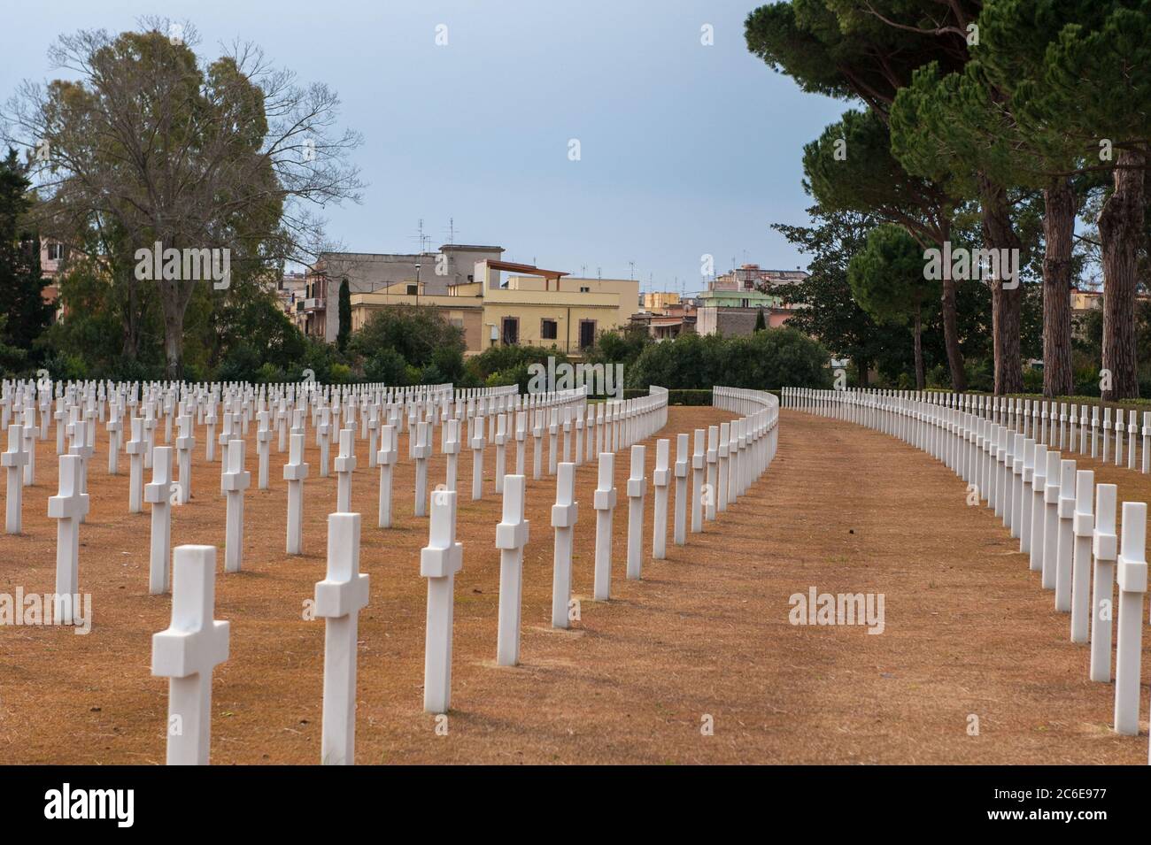 Nettuno, Rome Italy: Sicily-Rome American Cemetery, 73rd Anniversary of the landing of Anzio in 1944. © Andrea Sabbadini Stock Photo